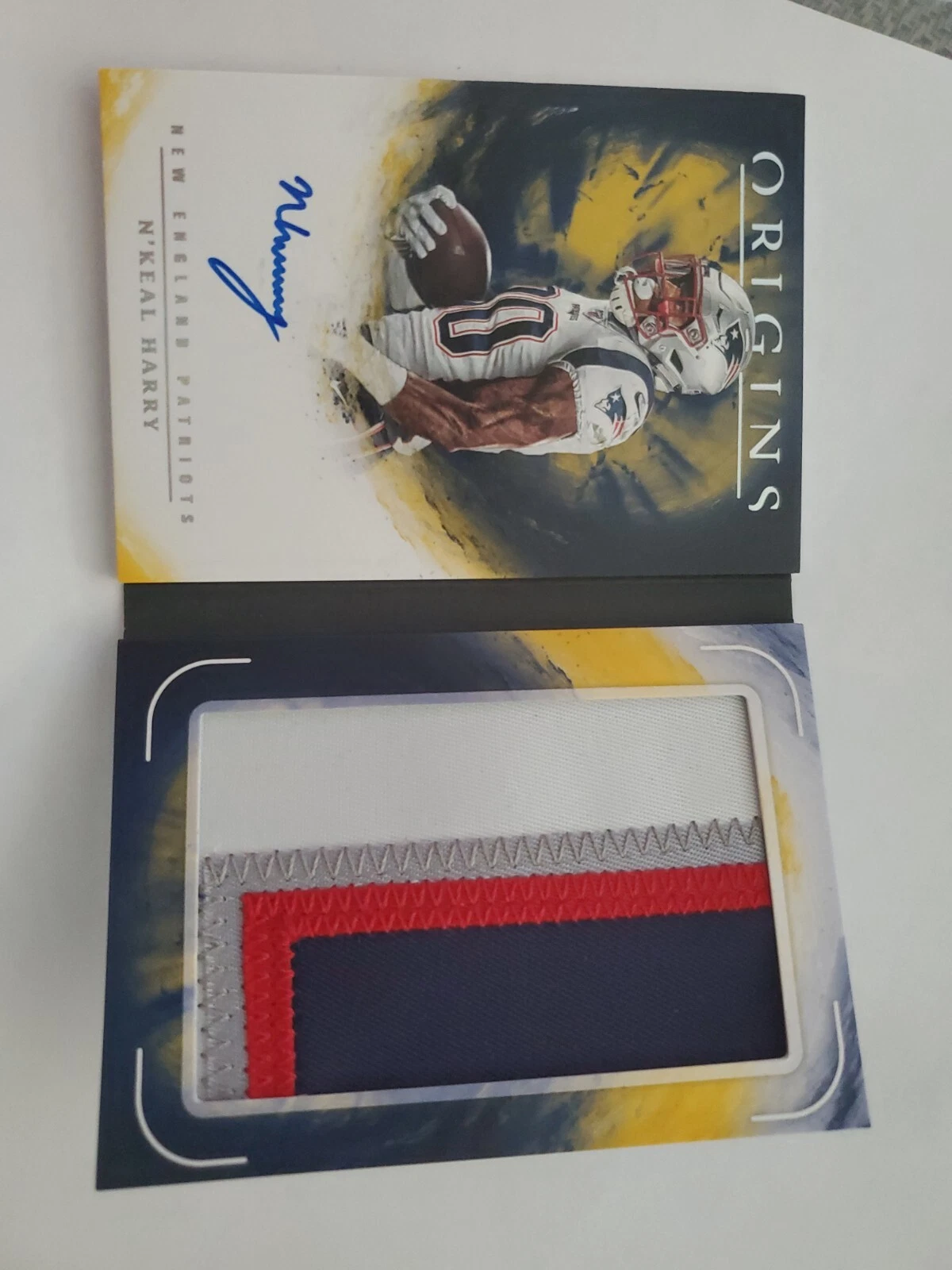 2019 Origins N'Keal Harry Jumbo 4 Color Patch Autograph Yellow Booklet RC 11/25