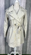 Polo Jeans Co Ralph Lauren Beige Double Breasted A-line Mac Trench Coat Size S