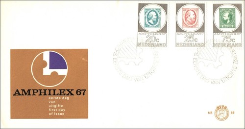 1967 Netherlands Red Cross & Amphilex & 1966 Child Care 3 First Day Cover FDC - Picture 4 of 4