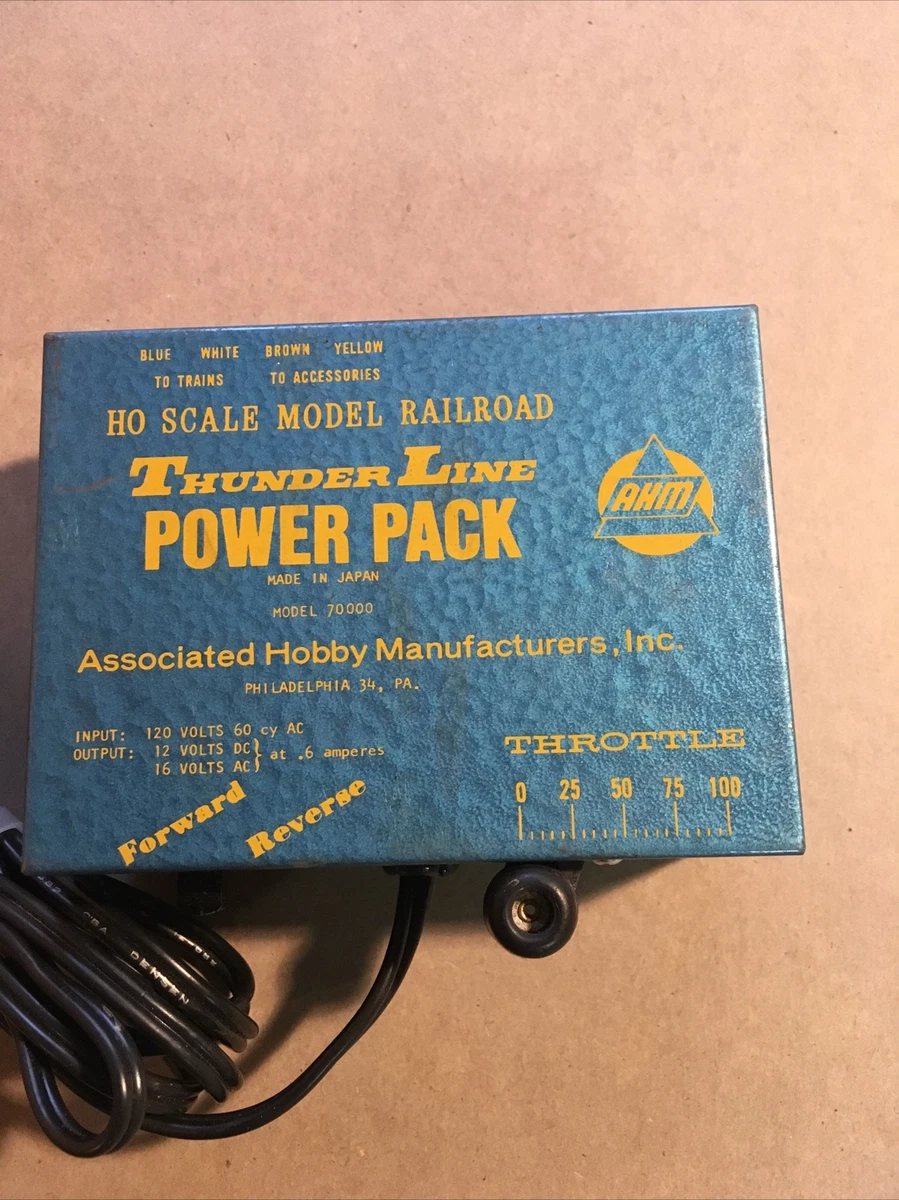 Vintage Thunder Line HO Scale Model Railroad Power Pack