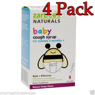 Zarbee S Natural Baby S Cough Syrup Grape 2oz 4 Pack