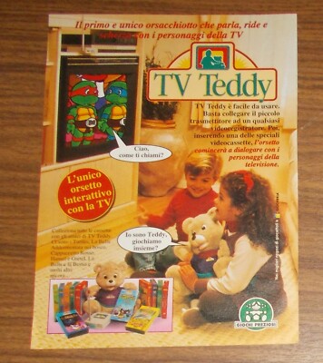 Seltene Werbung TV TEDDY Teenage Mutant Ninja Turtles Cartoon Videos 1994
