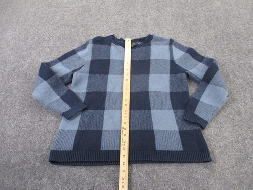 Pendleton Sweater Mens L Blue Plaid Pullover Jumper Classic Golf Preppy Adult - Picture 3 of 9