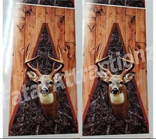 Woodland Camo Boards Deer Head Cornhole Cover Wrap Vinyl Decal Sticker hunt buck