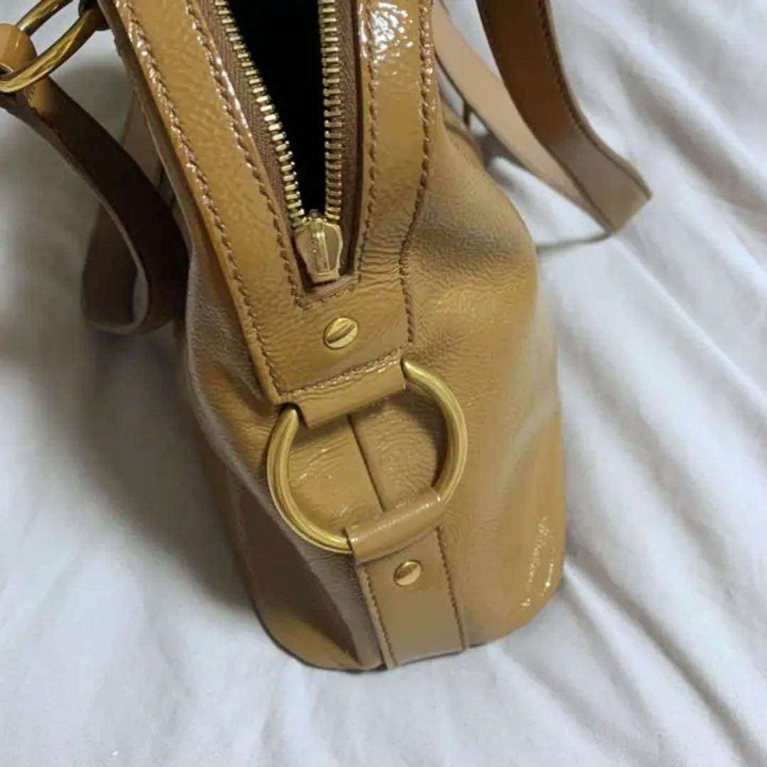 Borsa donna musa Yves Saint Laurent originale beige scuro dal Giappone