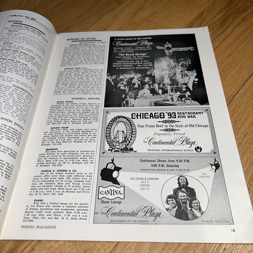 July 1972 - WHERE CHICAGO GUIDE - Travel Information / Hotels / Bars - Imagen 6 de 17