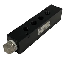 Nitra MRA-4FD Pneumatic Valve Manifold Aluminum Black, 4 Station