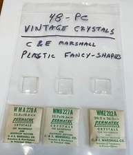 C&E MARSHALL  PERMATEX FANCY-SHAPED CRYSTALS  LOT of 48-pieces