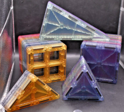 Lot of 40 Magnetic Blocks Tough Tiles STEM Toys for 3+ Year Old Unisex