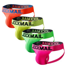4 Pezzi Jockmail Jockstraps Uomo Maglia Traspirante - Asciugatura Rapida Comodo Sexy Biancheria Intima