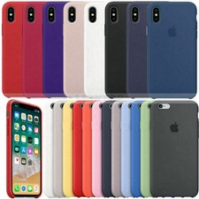 Coque Etui Silicone pour Apple iPhone X XR XS MAX 8 7 6s+Plus Caoutchouc Coffret