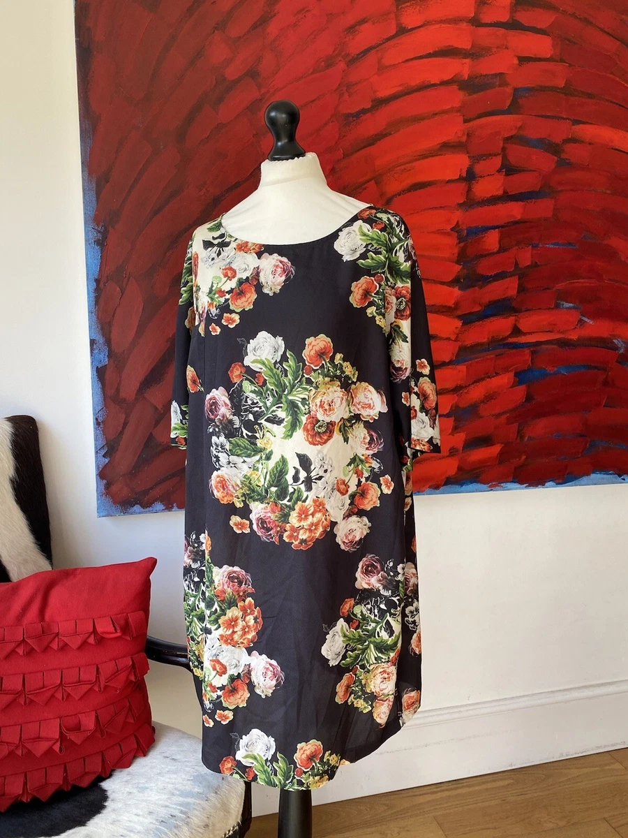 Topshop black hotsell floral dress
