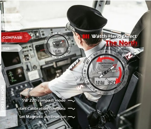 Digital Military Wristwatch Compass Altimeter Barometer Black / 10 Day Delivery - Picture 8 of 17