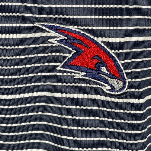 Atlanta Hawks Polo Shirt Men Small Navy Blue White Wicking NBA Alternate Logo - Picture 2 of 9