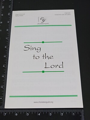 CHOIR - ANTHEM SHEET MUSIC: Sing To The Lord Raabe Unison/ Two part with Piano