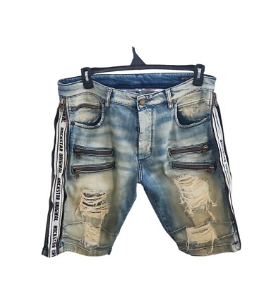 Biker Shorts Rockstar Denim Shorts Men Jean Shorts Men's Ripped