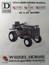 Wheel Horse D series 160 180 200 Lawn Garden Tractor & 48 60 Mower Owners Manual