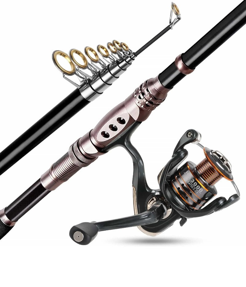 Plusinno Fishing Telescopic Spinning Rod PLUSINNO Fishing Rod And