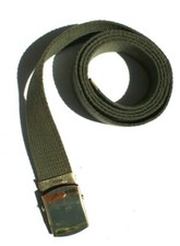 Military Web Belt Cotton Canvas Adjustable Green Army Tactical Skater Webbed