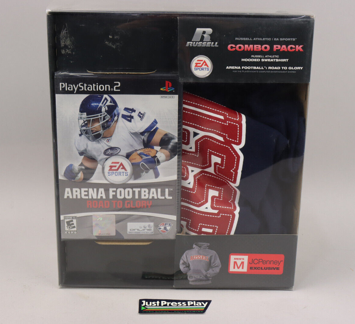 Paquete combinado de sudadera con capucha Arena Football: Road to Glory JCP Russell nuevo sellado ex. ¡Raro!