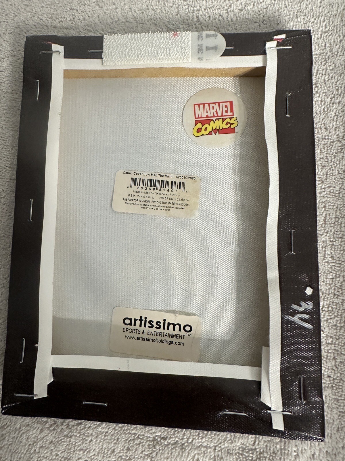 Marvel IRON MAN Canvas Print 8 1/2" x 6-1/2"--READ DETAILS