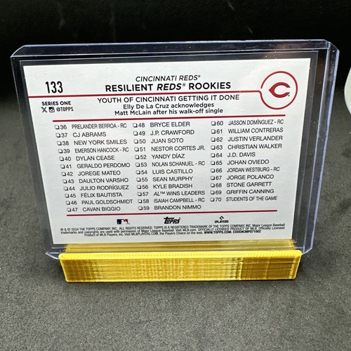 2024 Topps Serie 1 #133 Resilient Reds Rookies Elly De La Cruz / Matt McLain - Foto 4 di 6