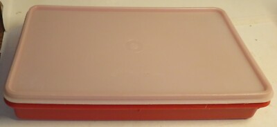 Vintage Tupperware Paprika Multi Cold Cut Bacon Deli Keeper Cheese 7''x 11.5'' GUC