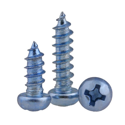 Pan Self Tapping Screws Bolts M4 M5 M6 Zinc Plated Tappers Cross Phillips Bolt - Picture 3 of 33