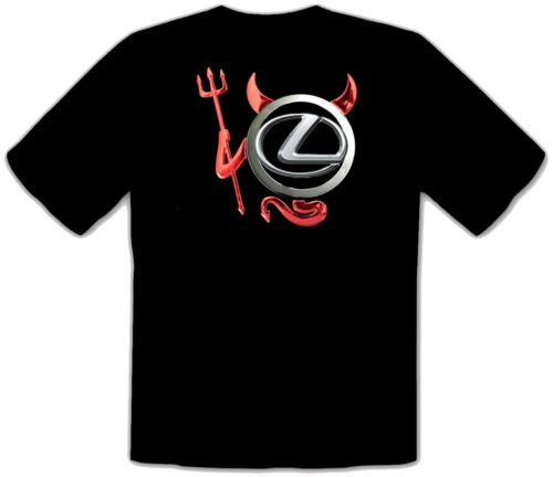 Koszulka Lexus Devil Teufel logo samochodu czarna -220 - Zdjęcie 1 z 2