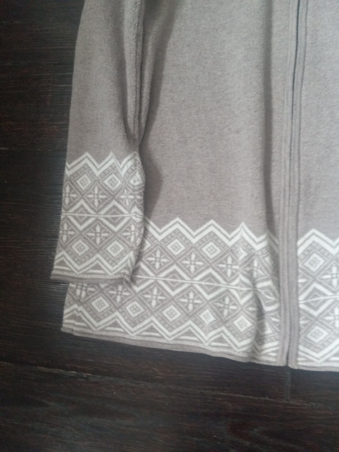 Cynthia Rowley Southwestern Aztec Sweater Hoodie Womans Size Medium  Tan Cream image 4