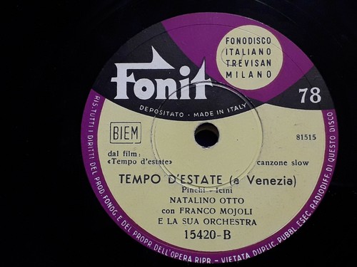 78 giri-10"NATALINO OTTO " DOMANI- TEMPO D'ESTATE" FONIT 15420 1956 VG+ - Picture 2 of 2