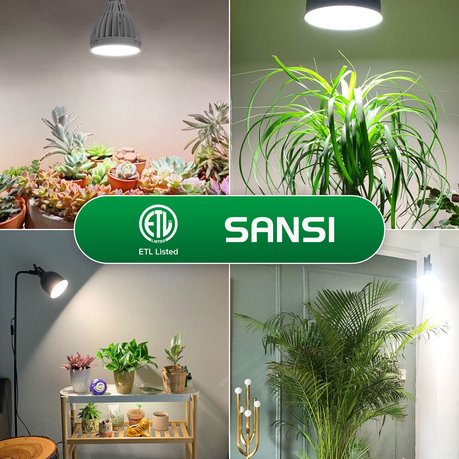 SANSI Full Spectrum LED Grow Light Bulb Hydroponics 350W Equiv. Indoor Plant 