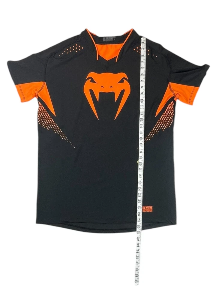 Venum Performance Mens X-Large Rash Guard V Neck Dry Tech Black Athletic MMA - image 2 of 4