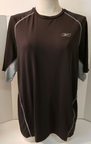 Reebok Moisture Management Shirt Long Sleeve Med Black Gray No snags or defects  - Picture 1 of 3