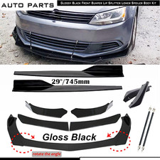 For Vw Scirocco R-line Front Bumper Lip Spoiler Splitter Strut Rod Glossy Black For Vw Scirocco R-line Front Bumper Lip Spoiler Splitter Strut Rod Glossy Black