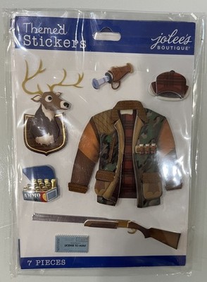 Jolee s Boutique Hunting Themed Sticker Set Including Jacket Rifle Ammo License