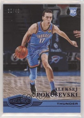 2020 Chronicles Plates and Purple 30/49 Aleksej Pokusevski Rookie Patch RC 0ad