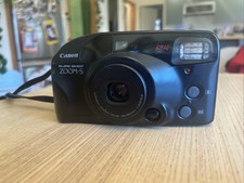 Canon Sure Shot Zoom-S Point Shoot 35mm Film Camera POWER TESTED in Black