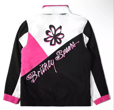 The Hundreds x Britney Spears Hooded Puffer Jacket Pink Black White Insulated