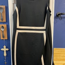 Calvin Klein Sleeveless Color Block Scuba Sheath Dress