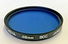 HOYA 49mm 80C Blue Filter Made In Japan New Mint From Collection