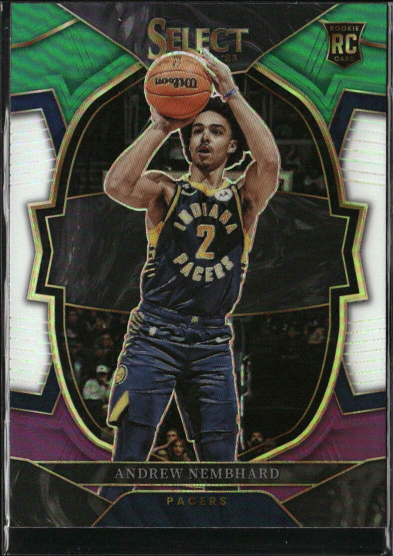 2022-23 Panini Select #77 Andrew Nembhard Green White Purple Prizms