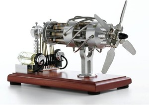 ENGINEDIY 16 Cylinder Swash Plate Dual Fuel Tank Stirling Engine Model