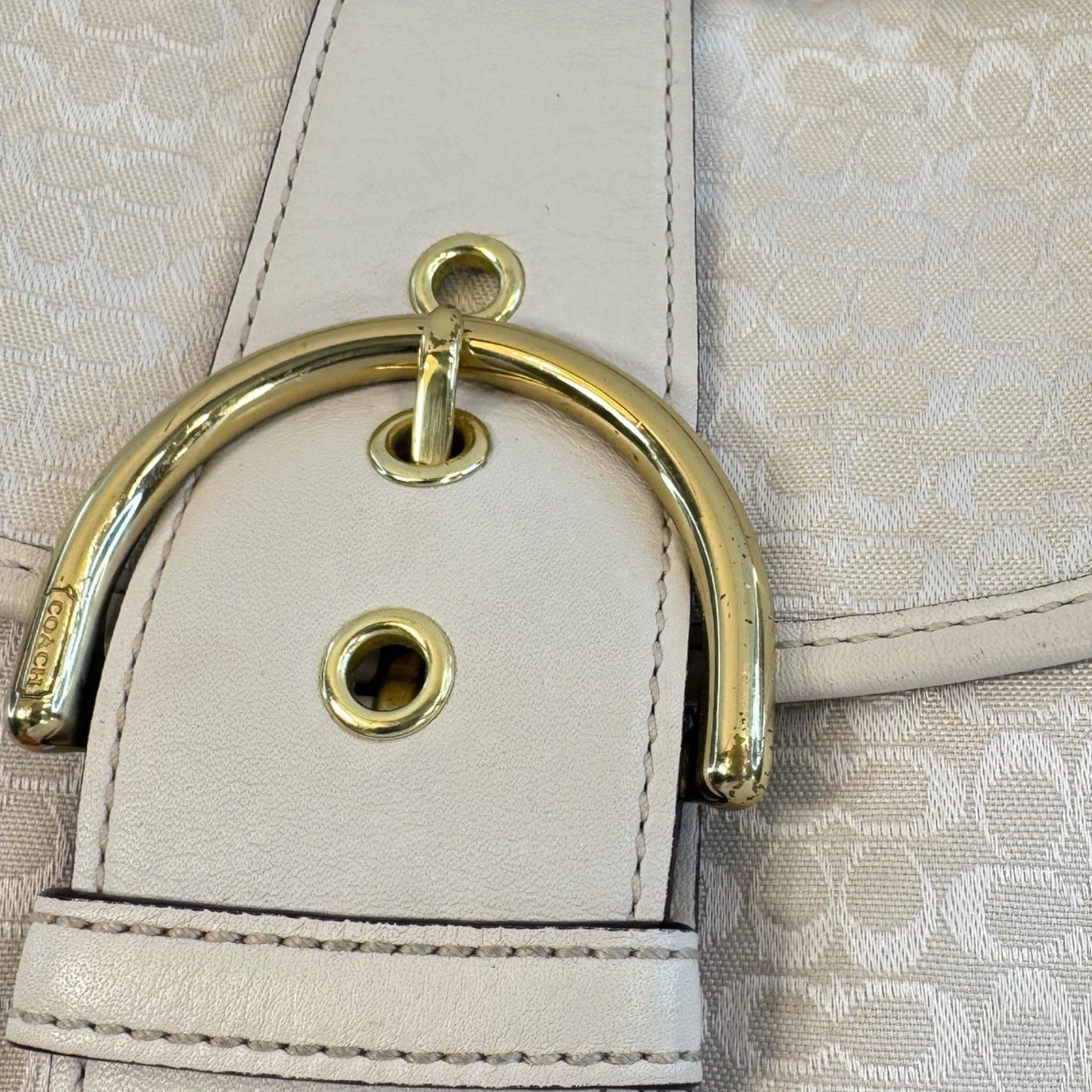 COACH Y2K Vintage Soho Small Flap Shoulder Bag Canvas & Leather 1457 RARE image 5