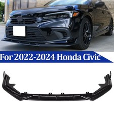 For Honda Civic 2022-2024 Sedan Hatch Gloss Black Front Lip Spoiler Splitter