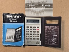Sharp EL-408 Vintage Calculator Alarm Clock W/Sound MINT in Box Working