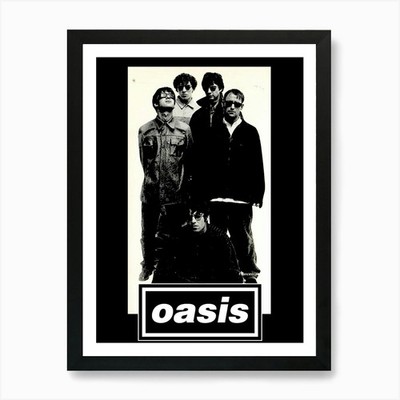 oasis britpop music band 1 Art Prin Framed Wall Art Poster Canvas Print Picture