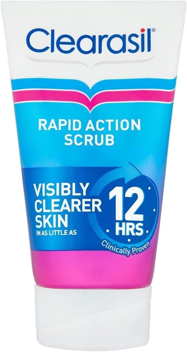 Clearasil Rapid Action Exfoliating Scrub, For Acne Prone Skin, Unclog Pores, Re