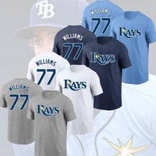 HOT SALE - Carson Williams #77 Tampa Bay Rays 2025 Player Name & Number Fan Gift