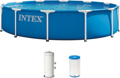 Metal Frame 12 Ft X 30 in above Ground Pool Set, round Swimming Pool with Steel
